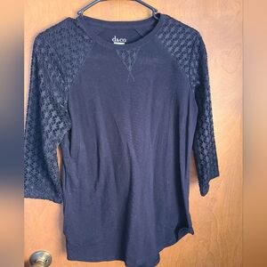 🦩3/$30 Denim and Co Active Black Top